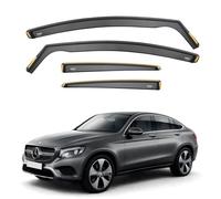 ISPEED Wind Deflectors For Mercedes GLC Coupe MK1 2016-2023 4pc Set | Keep Your Car Ventilated In Rain & Wind, Reduce Wind Turbulence, Easy Installation, Tinted, In-Channel Deflectors