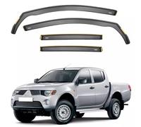 iSpeed Wind Deflectors For Mitsubishi L200/Triton Double Cab MK4 2005-2015 4pc Tinted
