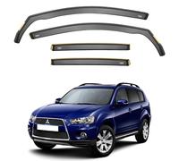 ISPEED Wind Deflectors for MITSUBISHI OUTLANDER MK2 2006-2012 5 Door SUV 4pc Set - Keep Your Car Ventilated in Rain - Reduce Wind Turbulence - Tinted, In-Channel Type