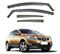 iSpeed Wind Deflectors For Nissan Qashqai mk1 2007-2013 5 Door SUV 4pc Set - Keep Your Car Ventilated in Rain - Reduce Wind Turbulence - Tinted In-Channel Type