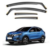 iSpeed Wind Deflectors For NISSAN QASHQAI MK2 2014-2021 5 Door SUV 4pc set | Keep Your Car Ventilated In Rain & Wind, Reduce Wind Turbulence, Easy Installation, Tinted, In-Channel Deflectors