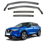 ISPEED Wind Deflectors For NISSAN QASHQAI MK3 2021-onwards SUV 5 Doors 4pc - Keep Your Car Ventilated In Rain - Reduce Wind Turbulence - Tinted In-Channel Type