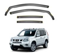 ISPEED Wind Deflectors For Nissan X-Trail MK2 T31 2007-2013 5-Door SUV 4pc Set | Keep Your Car Ventilated In Rain & Wind, Reduce Wind Turbulence, Easy Installation, Tinted, In-Channel Deflectors