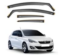 iSpeed Wind Deflectors For Peugeot 308 mk2 2013-2021 5 Door Hatchback 4pc Set - Keep Your Car Ventilated in Rain - Reduce Wind Turbulence - Tinted In-Channel Type