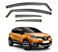 Ispeed Wind Deflectors For Renault Captur mk1 2013-2019 5 Door SUV 4pc Set - Keep Your Car Ventilated in Rain - Reduce Wind Turbulence - Tinted In-Channel Type