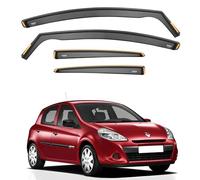 iSpeed Wind Deflectors For Renault Clio mk3 5 Door Hatchback 2005-2012 4pc - Keep Your Car Ventilated in Rain - Reduce Wind Turbulence - Tinted In-Channel Type