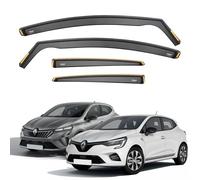 ISPEED Wind Deflectors for Renault Clio MK5 2019-2026 5-Door Hatchback 4pc Set | Keep Your Car Ventilated In Rain & Wind, Reduce Wind Turbulence, Easy Installation, Tinted, In-Channel Deflectors