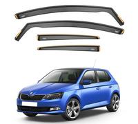 iSpeed Wind Deflectors For Skoda Fabia mk3 Hatchback or Estate 2014-2020 4pc - Keep Your Car Ventilated In Rain - Reduce Wind Turbulence - Tinted In-Channel Type