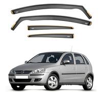 iSPEED Wind Deflectors for Vauxhall Corsa C 2000-2006 5 Door Hatchback 4pc Set - Keep Your Car Ventilated in Rain - Reduce Wind Turbulence - Tinted In-Channel Type