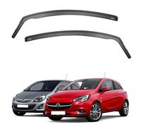 ISPEED Wind Deflectors For Vauxhall Corsa D/E 2006-2019 3 Door Hatchback 2pc Set - Keep Your Car Ventilated in Rain - Reduce Wind Turbulence - Tinted In-Channel Type