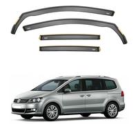iSpeed Wind Deflectors For Volkswagen VW Sharan mk2 2010-2022 5 Door MPV 4pc Set - Keep Your Car Ventilated in Rain - Reduce Wind Turbulence - Tinted In-Channel Type