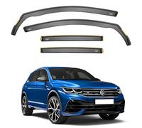 iSpeed Wind Deflectors For Volkswagen VW Tiguan mk2 5 Door 2016 onwards 4pc - Keep Your Car Ventilated in Rain - Reduce Wind Turbulence - Tinted In-Channel