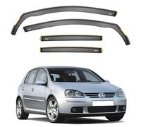 iSpeed Wind Deflectors For VW GOLF MK5 2004-2009 5 Door Hatchback 4pc Set - Keep Your Car Ventilated in Rain - Reduce Wind Turbulence - Tinted In-Channel Type