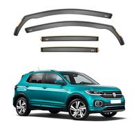 ISPEED Wind Deflectors for VW T-Cross 2018-2025 5-Door SUV 4pc Set | Keep Your Car Ventilated In Rain & Wind, Reduce Wind Turbulence, Easy Installation, Tinted, In-Channel Guards