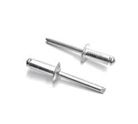 ISPINNER 100pcs 1/4" x 5/8" Aluminum Blind Rivets, 6.4 x 16mm Pop Rivets, Pack of 100 (Silver)