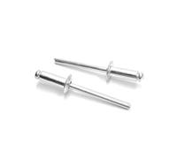 ISPINNER 100pcs 3/16" x 1/2" Aluminum Blind Rivets, 4.8 x 12.7mm Pop Rivets, Pack of 100 (Silver)