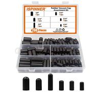 ISPINNER 200pcs Rubber Vacuum Caps Assortment Kit, Hose End Caps for Carburetor, Manifold, Automotive 3/16" 5/32" 7/32" 1/4" 5/16" 3/8"