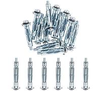 ISPINNER 20pcs M5x52mm Zinc Plated Steel Molly Bolt Hollow Drive Wall Anchor Screws for Drywall, Plaster and Tile