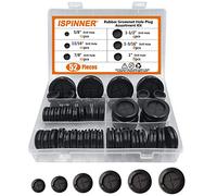 ISPINNER 52pcs 6 Sizes Rubber Grommet, Double Sided Round Rubber Hole Plug, Drill Hole 5/8" 13/16" 7/8" 1" 1-3/16" 1-1/2" (Black)