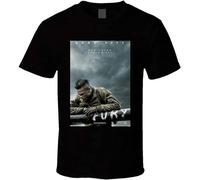 ISPIRIT Fury Brad Pitt War T-Shirt Graphic Tee Mens Shirt Black M