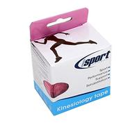 iSport Performance Kinesiology Tape, Pink, 5cm x 5m Roll - for Sports Injuries - Physiotherapeutic Activities