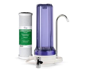 iSpring CKC1C Countertop Water Filter Tap, BPA-Free | Removes chlorine, heavy metals & odors. Includes 1 filter. Easy to install.