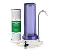 iSpring CKC1C Water Filter Tap, BPA-Free, Countertop | Removes chlorine, heavy metals & odors. Includes 1 filter. Easy to install.