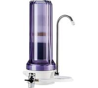 iSpring CT10-CL Countertop Water Filter, Multi-Layer Faucet Water Filter System with Versatile Faucet Adapter, Reduces Heavy Metals, Bad Odor, and Chlorine, Clear