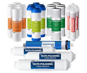 iSpring F28K75 3-Year Replacement Supply Set for 6-Stage Reverse Osmosis RO Water Filtration Systems with Alkaline Mineral Filter, 28 Piece, White