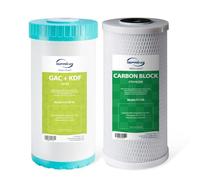 iSpring F2WGB21BKS Whole House Filter Set, 10" x 4.5", SGS-Tested