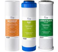 iSpring F3 RO System Prefilter Set, NSF Certified,10" x 2.5", 6-Month, 3-Pc