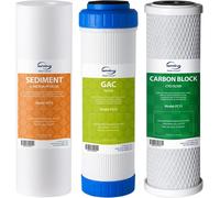 iSpring F3 RO System Prefilter Set, NSF Certified,10" x 2.5", 6-Month, 3-Pc