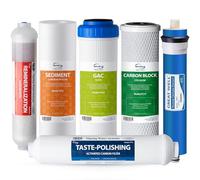 iSpring F6K75 RO Replacement Set, NSF Certified, 6-Stage, 6-Mo, Alkaline | For 6-stage RO systems with alkaline mineral filter. Mit MC7 RO membrane. Fits RCC7AK/RCC7PAK