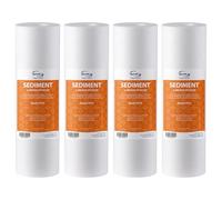 iSpring FP15X4 5 Micron, 4 Pack 10" x 2.5" Universal Multi-layer Sediment Water Filter Replacement Cartridges, White, 4 Piece