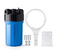 iSpring HB18B Water Filter Housing, Fits 10" x 4.5" Cartridge, 1" Outlet/Inlet, Pre-Filtration System for Whole House, Pressure Release, Heavy Duty