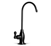 iSpring GK1-ORB 5.5"x10.5" 13oz Solid Brass Heavy Duty Water Filter Designer Faucet - Coke Shaped High-Spout, Oil Rubbed Black