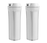 iSpring HW12x2 Water Filter Housings for Reverse Osmosis Systems of 10"x2.5" Cartridges, Pack of 2, White