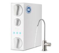 iSpring RO500AK-BN Reverse Osmosis Water Filter, NSF 58 Certified, 500 GPD Tankless Under Sink RO System, Natural pH Alkaline Remineralization, 2:1 Pure to Drain Ratio, Brushed Nickel Faucet