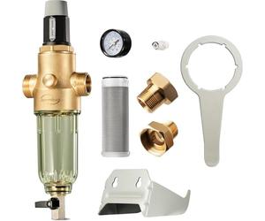 iSpring WSP50PRG 1" Sediment Spin Down Water Filter with Pressure Regulator, High Precision Filter for Urban Water Supply, 50 Micron