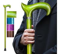 ispuoocti Walking Cane, Available in Multiple Inches Wooden Cane Support up to 500 Lbs, Suitable for Fancy Wooden Walking Cane for Men and Women with Extreme Demands (Olive Green, 36 inches)