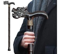 ispuoocti Wooden Hand Carved High-end Walking Sticks for Men and Women, Lightweight Design Support Up to 226kg Dragon Walking Sticks for Seniors, Suitable for Personal and Gift Use (Ashwood)