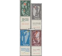 Israel 114-117 with Tab (complete.issue.) unmounted mint/never hinged ** MNH 1955 Musical Instruments (Stamps for collectors) music/dance