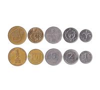 Israel 5 Mixed Coins | 1 Agora to 1 Sheqel | Israeli Currency Since 1980