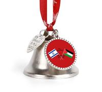 Israel And Palestine Peace Personalised Christmas Bells Xmas Tree Decorations Ornaments Hanging Charms