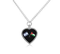 Israel And Palestine Peace Urn Necklace for Ashes Pet Dog Cat Cremation Jewellery Alloy Memorial Keepsake Pendant