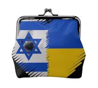 Israel and Ukraine Print Versatile Coin Purse Exquisite Mini Wallet Cute Change Pouch for Any Occasion