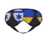 Israel and Ukraine Printing Rest Sleep Eye Mask, Soft Eye Mask for Home & Camping, Blocks Light, Comfortable for Most Users