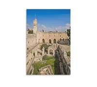 Israel at The Tower of David Canvas Wall Art on Canvas Prints Artwork Exquisite Decor Artwork Hang Wall Picture Hangable Decor Painting Picture Printed Poster Art for Home Decor 08x12inch(20x30cm)