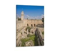 Israel at The Tower of David Canvas Wall Art on Canvas Prints Artwork Exquisite Decor Artwork Hang Wall Picture Hangable Decor Painting Picture Printed Poster Art for Home Decor 24x36inch(60x90cm)