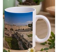 Israel at The Tower of David Mug Personalized Coffee Mug Sublimation Mugs Ceramic Mugs Tea Cup Funny Coffee Cup Unique Gift Tea Cups for Coffee Tea Latte Soup Milk Hot Cocoa 11 Oz